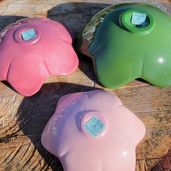 PARTYLITE Ceramic Floral stackable bowls. - Picture 6 of 10